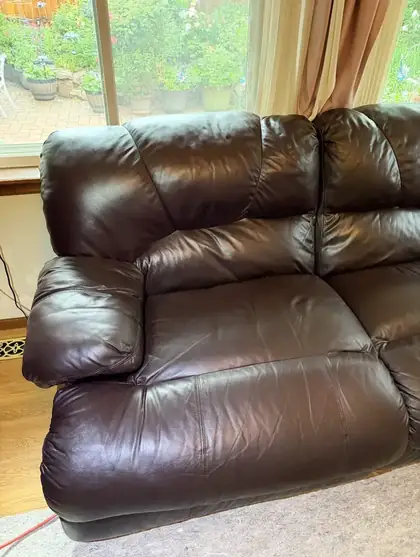 Recliner after leather repair